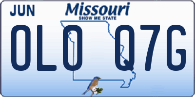 MO license plate OL0Q7G
