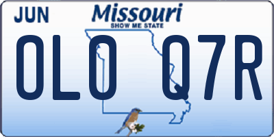 MO license plate OL0Q7R