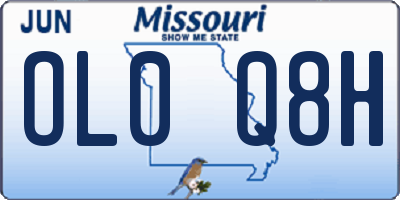 MO license plate OL0Q8H