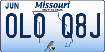 MO license plate OL0Q8J