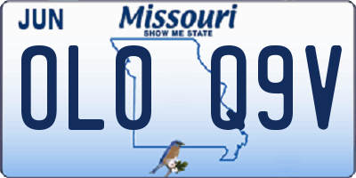 MO license plate OL0Q9V
