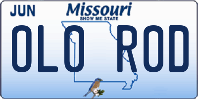 MO license plate OL0R0D