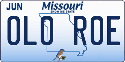MO license plate OL0R0E
