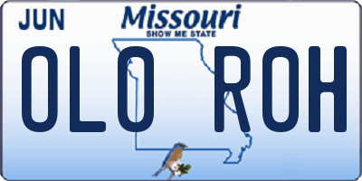MO license plate OL0R0H
