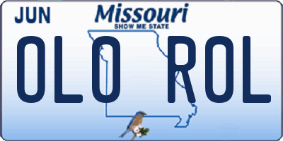 MO license plate OL0R0L