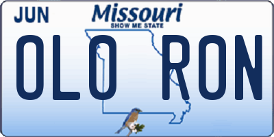 MO license plate OL0R0N