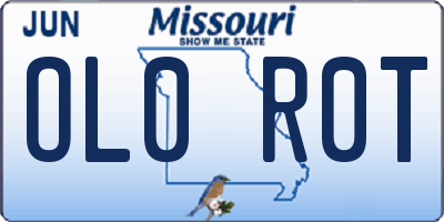 MO license plate OL0R0T