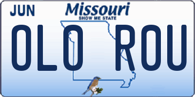 MO license plate OL0R0U