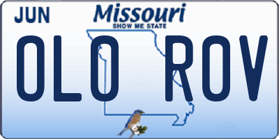 MO license plate OL0R0V