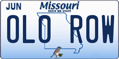 MO license plate OL0R0W
