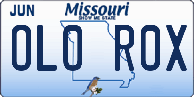 MO license plate OL0R0X