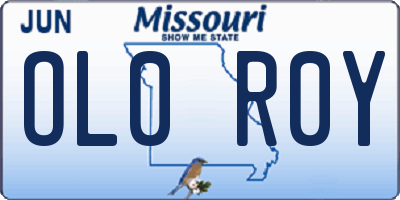 MO license plate OL0R0Y