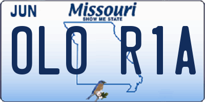 MO license plate OL0R1A