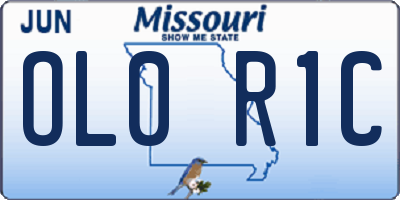 MO license plate OL0R1C