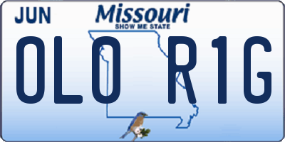 MO license plate OL0R1G