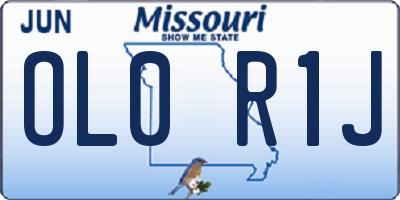MO license plate OL0R1J