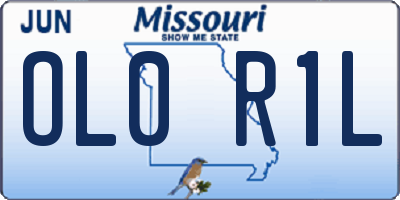 MO license plate OL0R1L