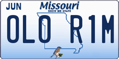 MO license plate OL0R1M