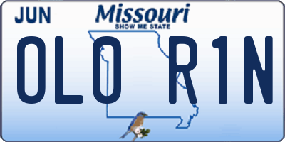 MO license plate OL0R1N