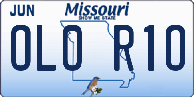 MO license plate OL0R1O