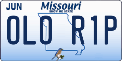 MO license plate OL0R1P