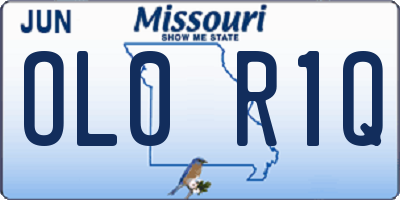 MO license plate OL0R1Q