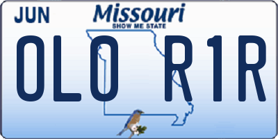 MO license plate OL0R1R