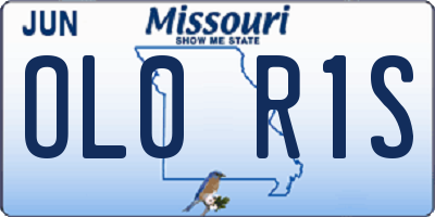 MO license plate OL0R1S