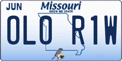 MO license plate OL0R1W