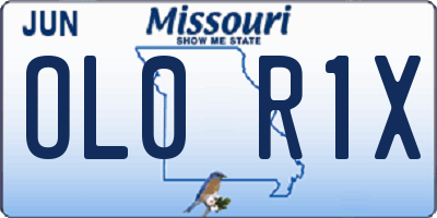 MO license plate OL0R1X