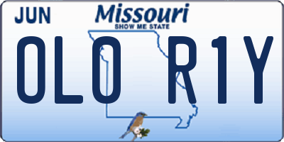 MO license plate OL0R1Y