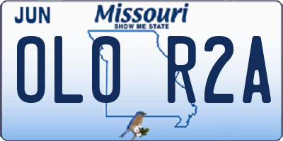 MO license plate OL0R2A