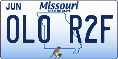 MO license plate OL0R2F