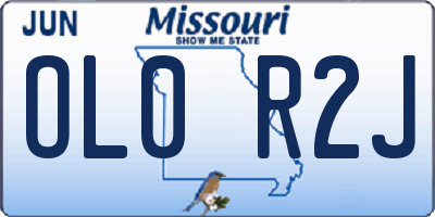 MO license plate OL0R2J