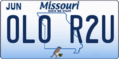 MO license plate OL0R2U