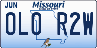 MO license plate OL0R2W