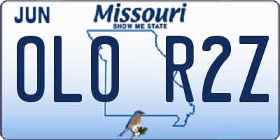 MO license plate OL0R2Z