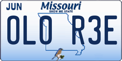 MO license plate OL0R3E
