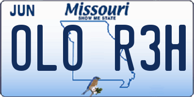 MO license plate OL0R3H