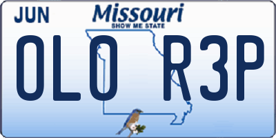 MO license plate OL0R3P
