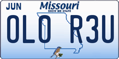 MO license plate OL0R3U