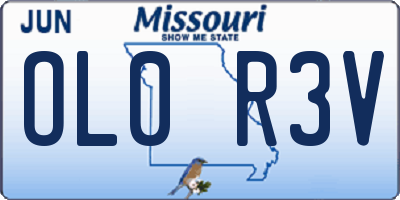 MO license plate OL0R3V