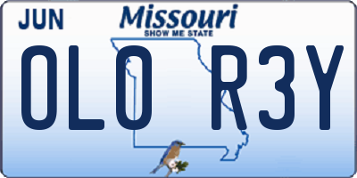 MO license plate OL0R3Y