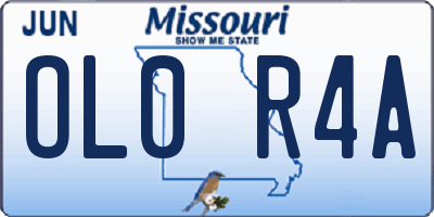 MO license plate OL0R4A