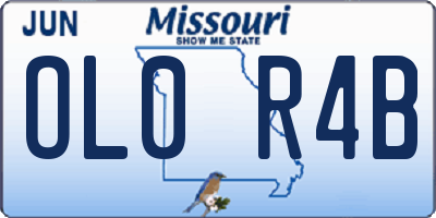 MO license plate OL0R4B