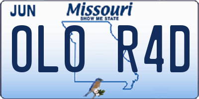 MO license plate OL0R4D