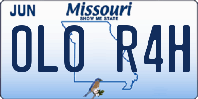 MO license plate OL0R4H