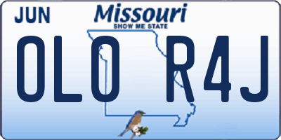 MO license plate OL0R4J