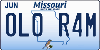 MO license plate OL0R4M