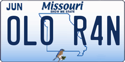 MO license plate OL0R4N